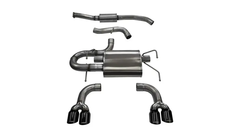 Corsa 2008-2014 Subaru Impreza Hatchback Sti 2.5L Turbo Manual Black Sport Cat-Back Exhaust 1