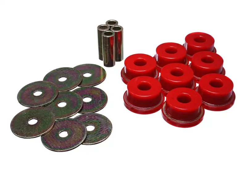 Energy Suspension 05-09 Subaru Legacy Rear Subframe Bushing Set - Red 1