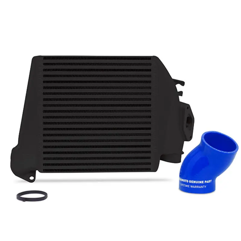 Mishimoto 08-14 Subaru Wrx Top-Mount Intercooler Kit - Powder Coated Black & Blue Hoses 1
