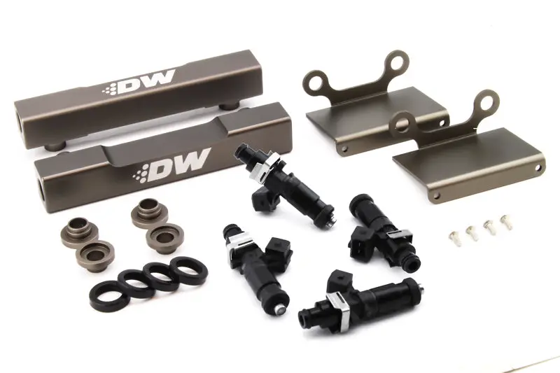 Deatschwerks 04-06 Subaru Sti/Lgt Side Feed To Top Feed Fuel Rail Conv Kit W/ 1200Cc Injectors 1