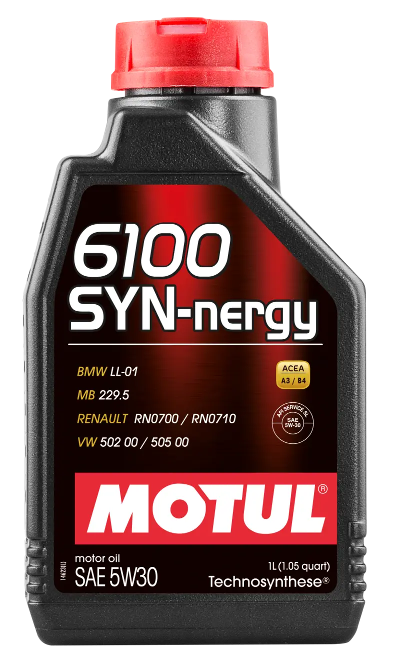 Motul 1L Technosynthese Engine Oil 6100 Syn-Nergy 5W30 - Vw 502 00 505 00 - Mb 229.5 1