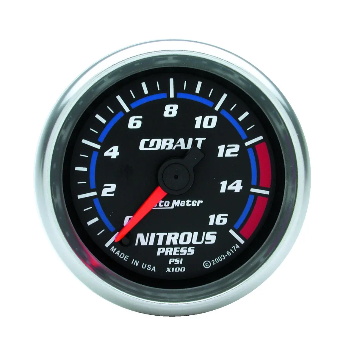 2-1/16 In. Nitrous Pressure 0-1600 Psi Cobalt 1
