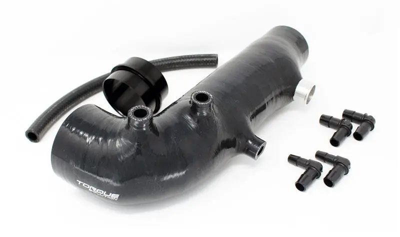 Torque Solution Turbo Inlet Hose Black: 02-07 Subaru Wrx / 04-18 Sti / 05-09 Legacy Gt / 04-13 Ftx 1