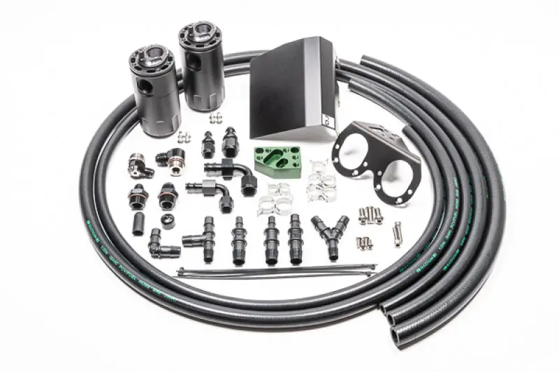 Radium 02-21 Subaru Ej-Series Fluid Lock Turbo Dual Catch Can Kit 1