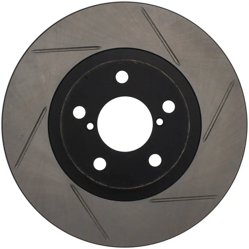 Stoptech Power Slot 00-05 Legacy / 7/98-08 Impreza Front Left Sportstop Slotted Rotor 1