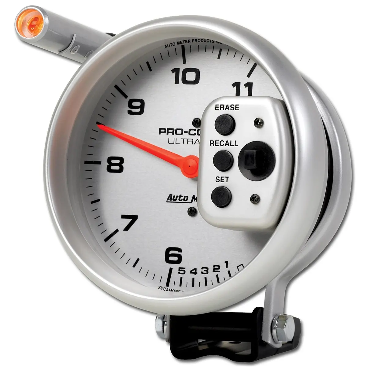 5 In. Tachometer 0-11000 Rpm Pedestal W/ Quick Lite Dual Range W/Peak Memory Ultra-Lite 1