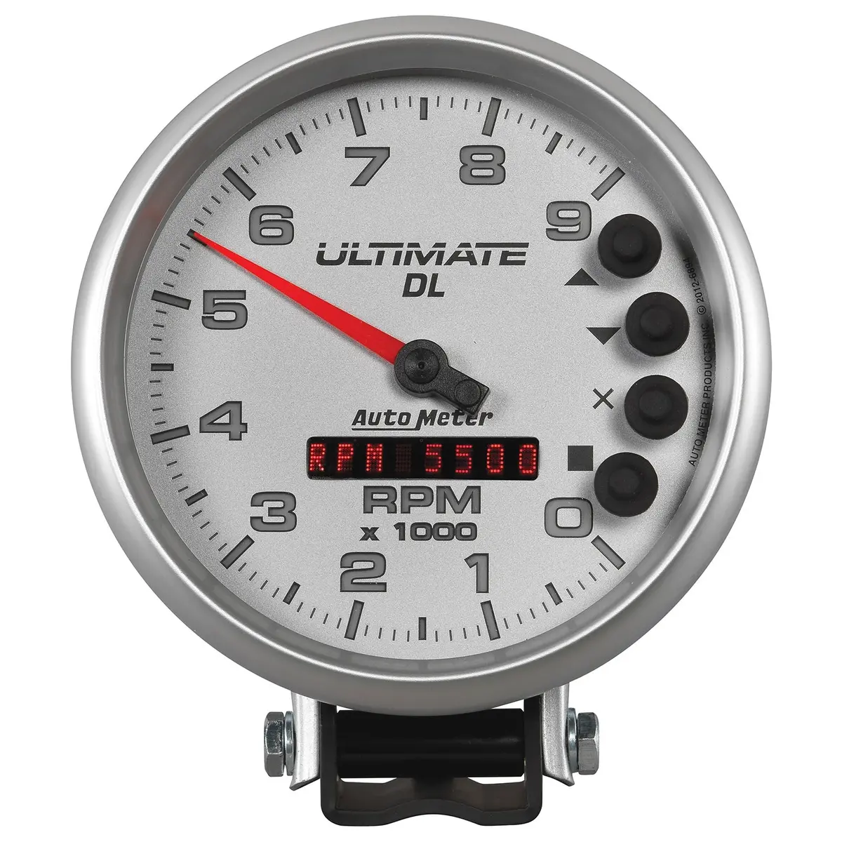 5 In. Tachometer 0-9000 Rpm Pedestal Ultimate Dl Playback Silver 1