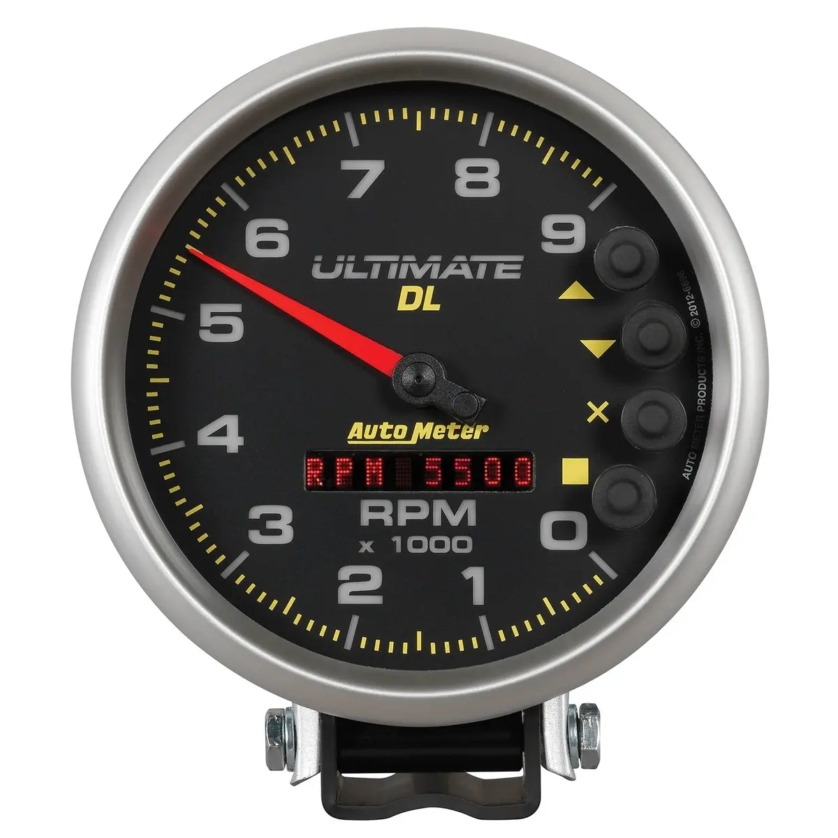 5 In. Tachometer 0-9000 Rpm Pedestal Ultimate Dl Playback Black 1