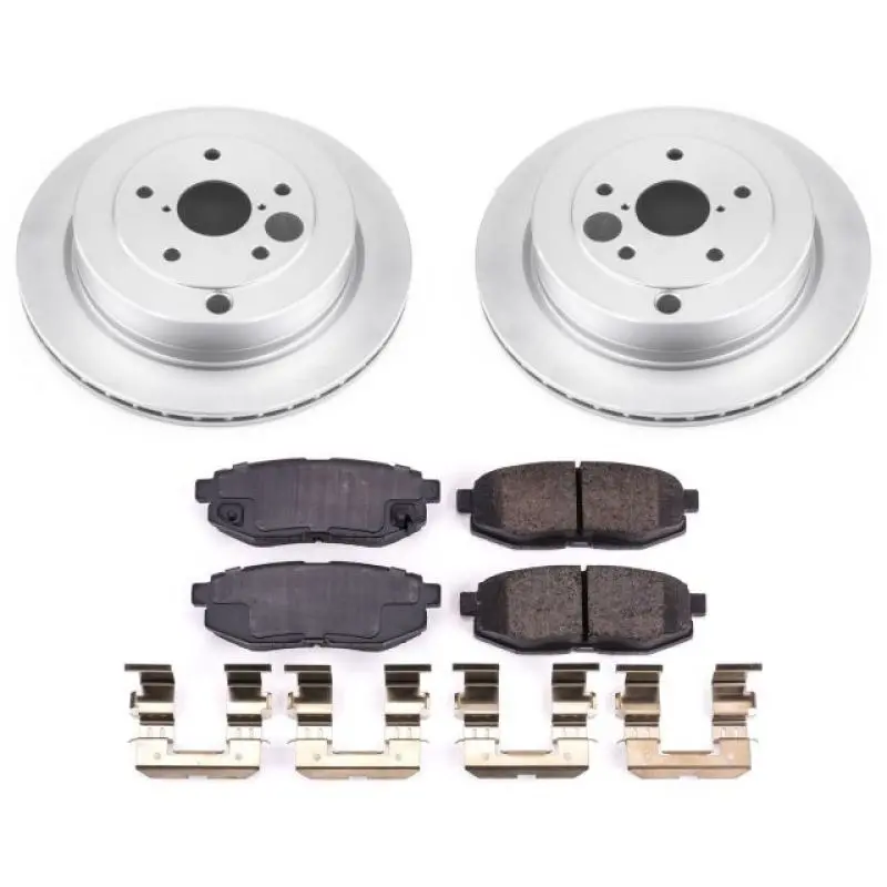 Power Stop 06-07 Subaru B9 Tribeca Rear Z17 Evolution Geomet Coated Brake Kit 1