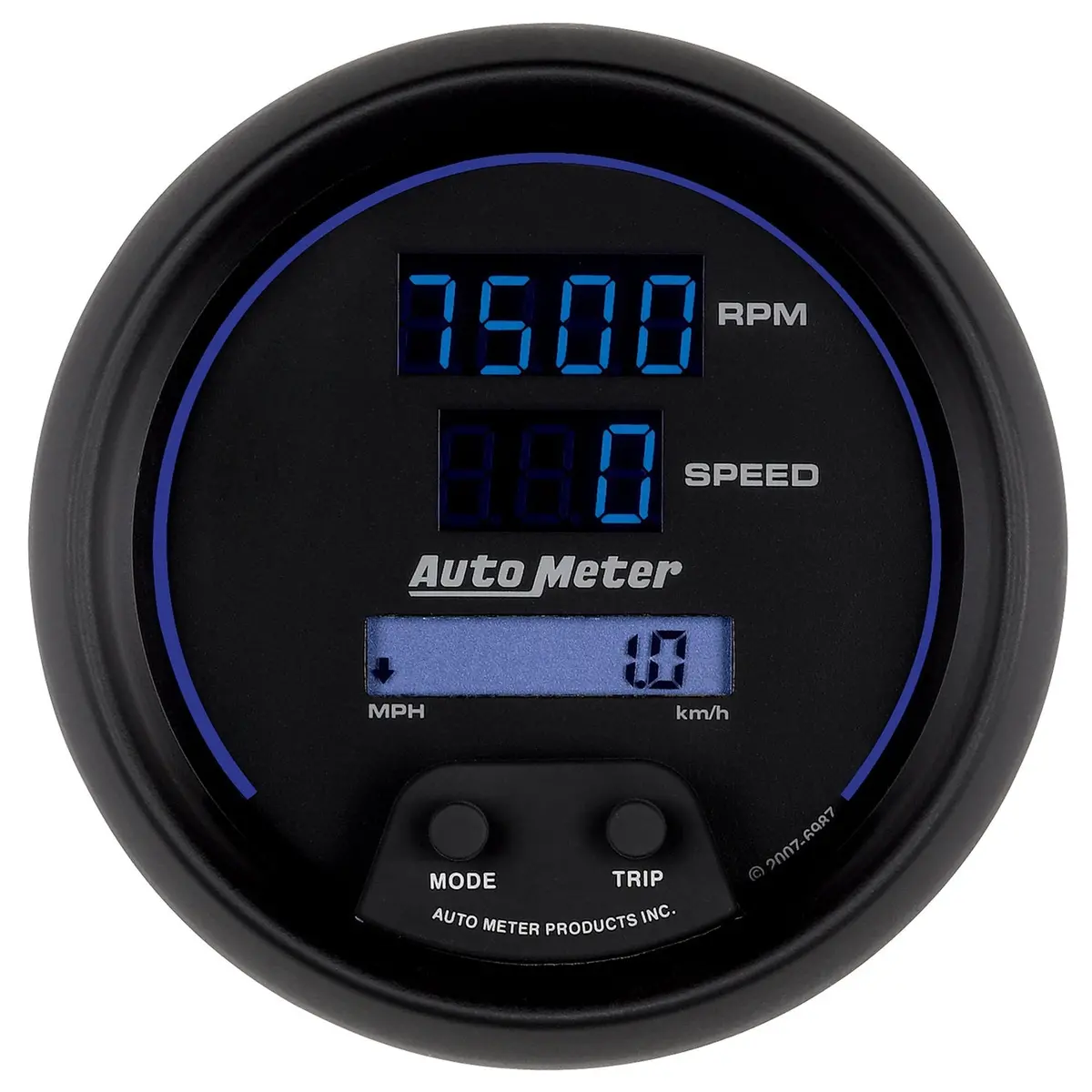 3-3/8 In. Tachometer/Speedometer Combo 10K Rpm/260 Mph/260 Km/H Cobalt Digital 1