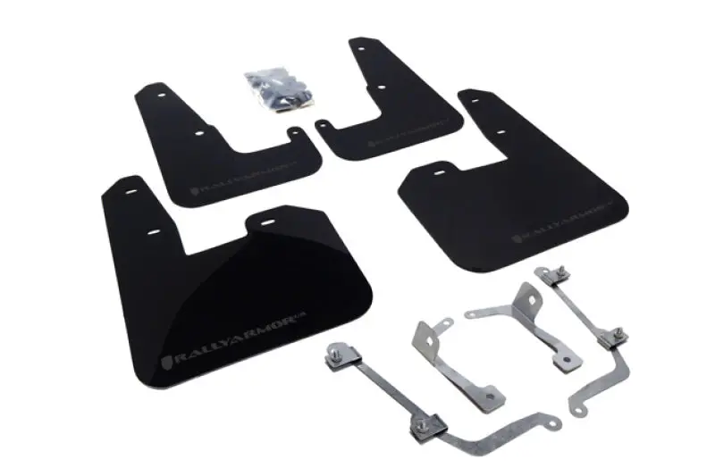 Rally Armor 08-11 Subaru Sti (Hatch Only) / 11-14 Wrx (Hatch Only) Black Ur Mud Flap W/Grey Logo 1