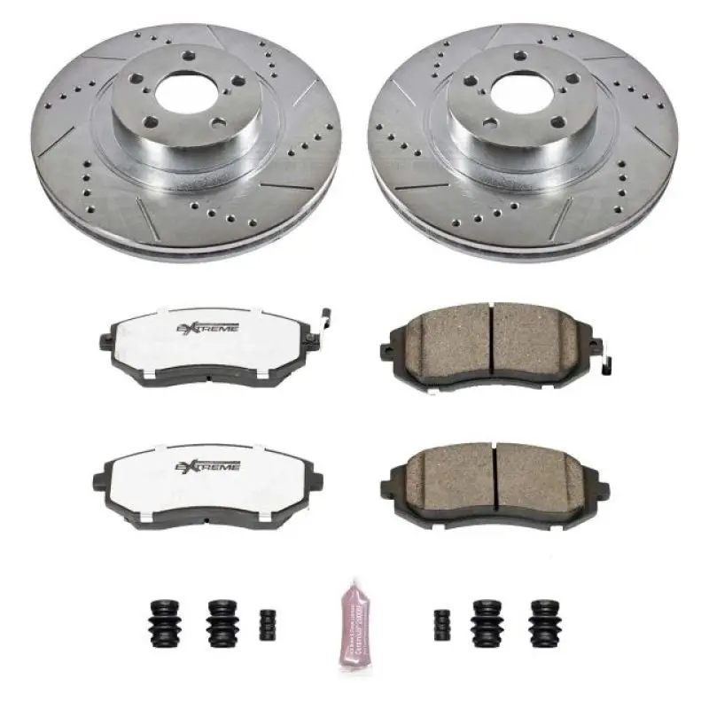Power Stop 04-06 Subaru Baja Front Z26 Street Warrior Brake Kit 1