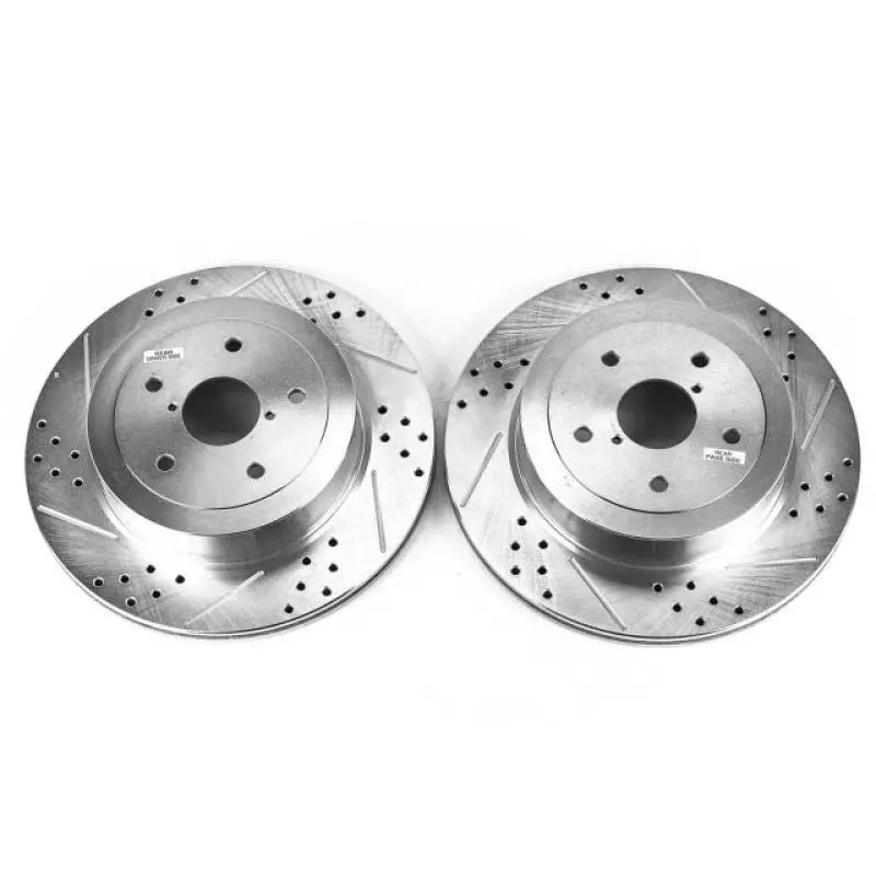 Power Stop 05-07 Subaru Impreza Rear Evolution Drilled & Slotted Rotors - Pair 1