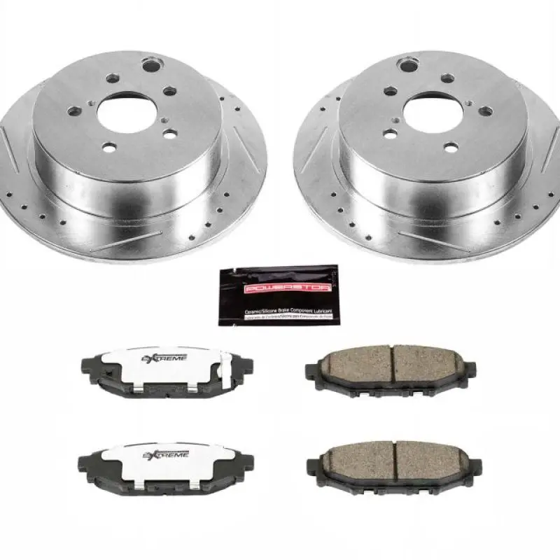 Power Stop 16-18 Subaru Crosstrek Rear Z26 Street Warrior Brake Kit 1