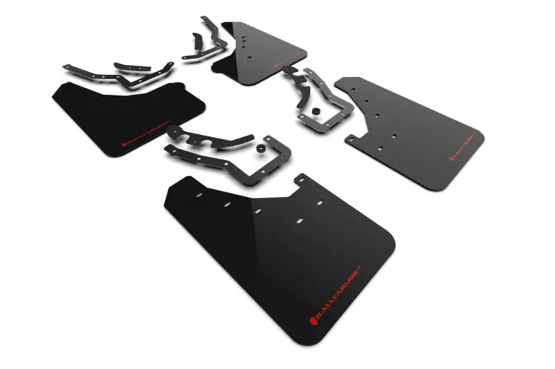 Rally Armor 24-26 Toyota Tacoma Gen 4 Black Ur Mud Flap W/Red Logo 1