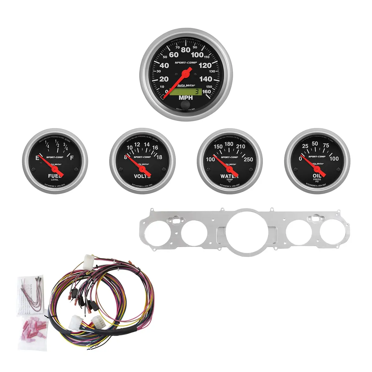 5 Gauge Direct-Fit Dash Kit Mustang 65-66 Sport-Comp 1