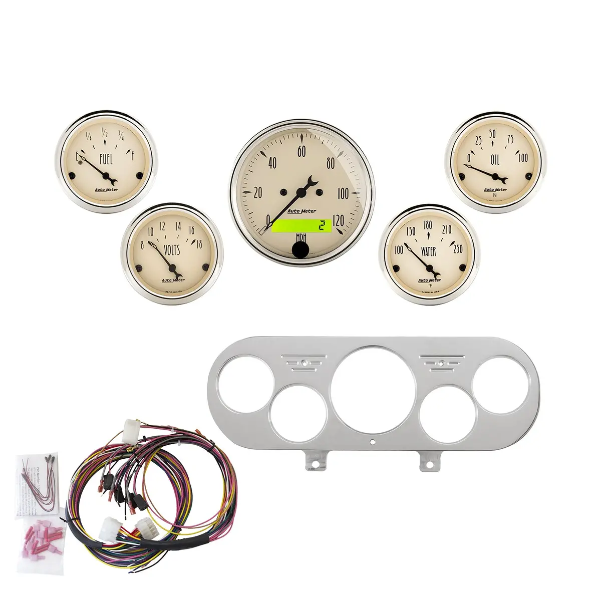 5 Gauge Direct-Fit Dash Kit Nova 62-65 Antique Beige 1