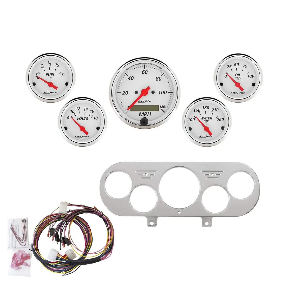 5 Gauge Direct-Fit Dash Kit Nova 62-65 Arctic White 1