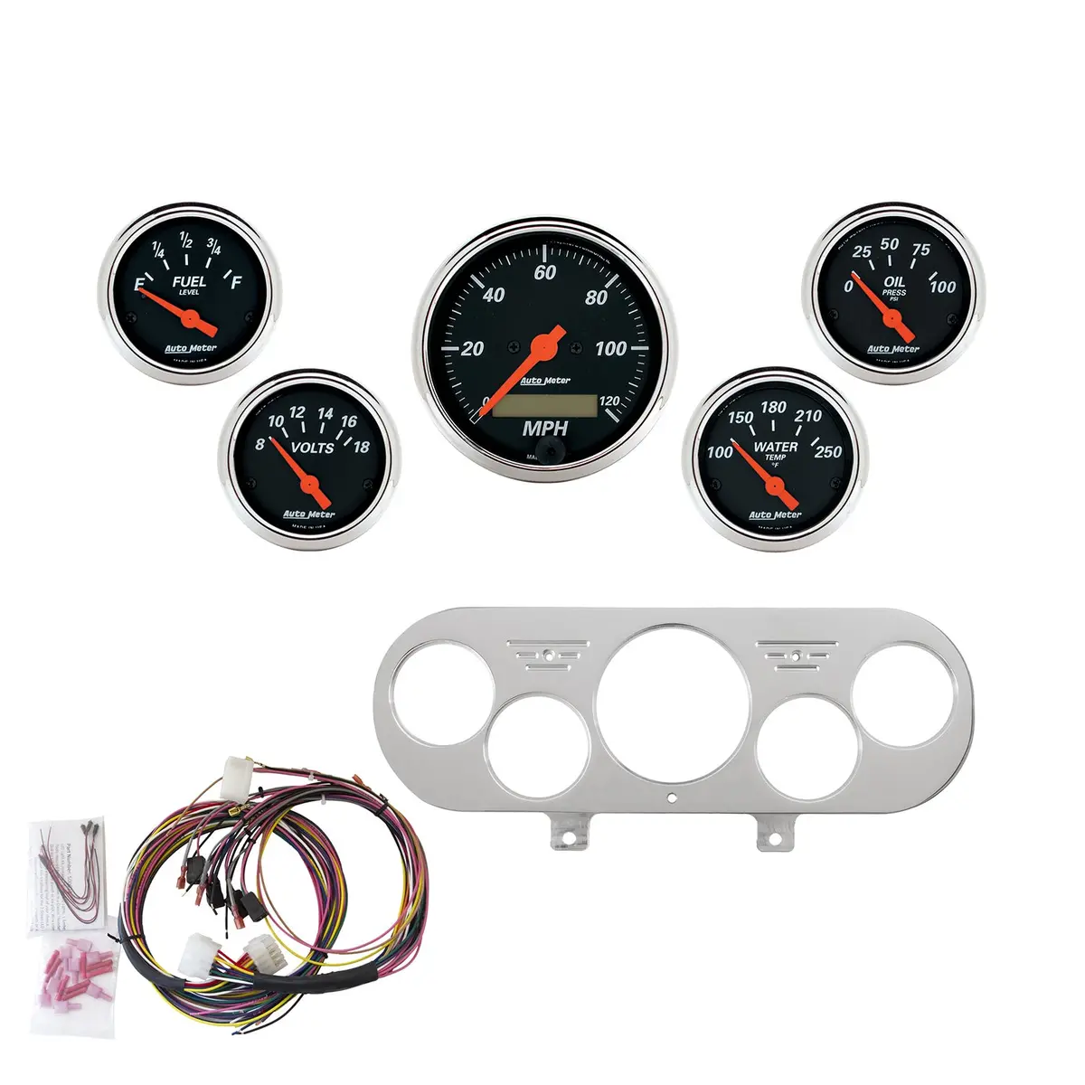 5 Gauge Direct-Fit Dash Kit Nova 62-65 Designer Black 1