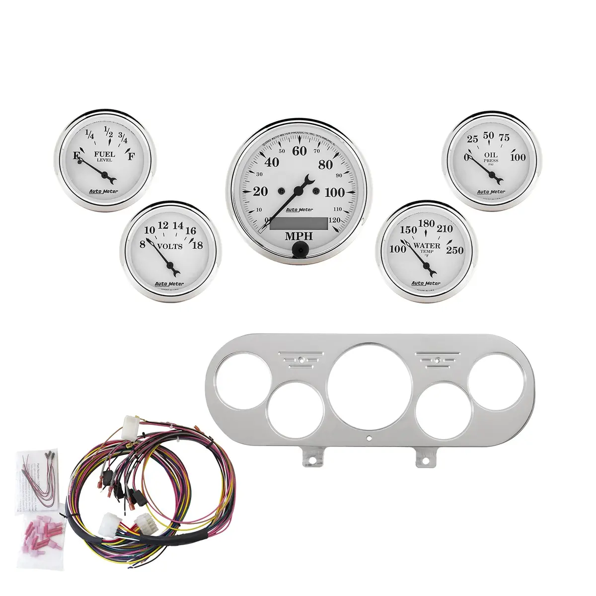5 Gauge Direct-Fit Dash Kit Nova 62-65 Old Tyme White 1