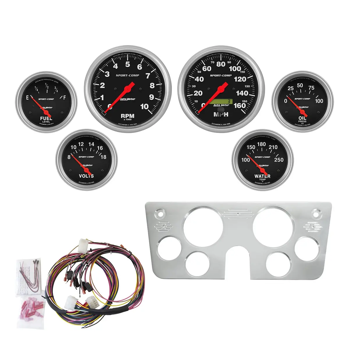 6 Gauge Direct-Fit Dash Kit Chevy Truck 67-72 Sport-Comp 1