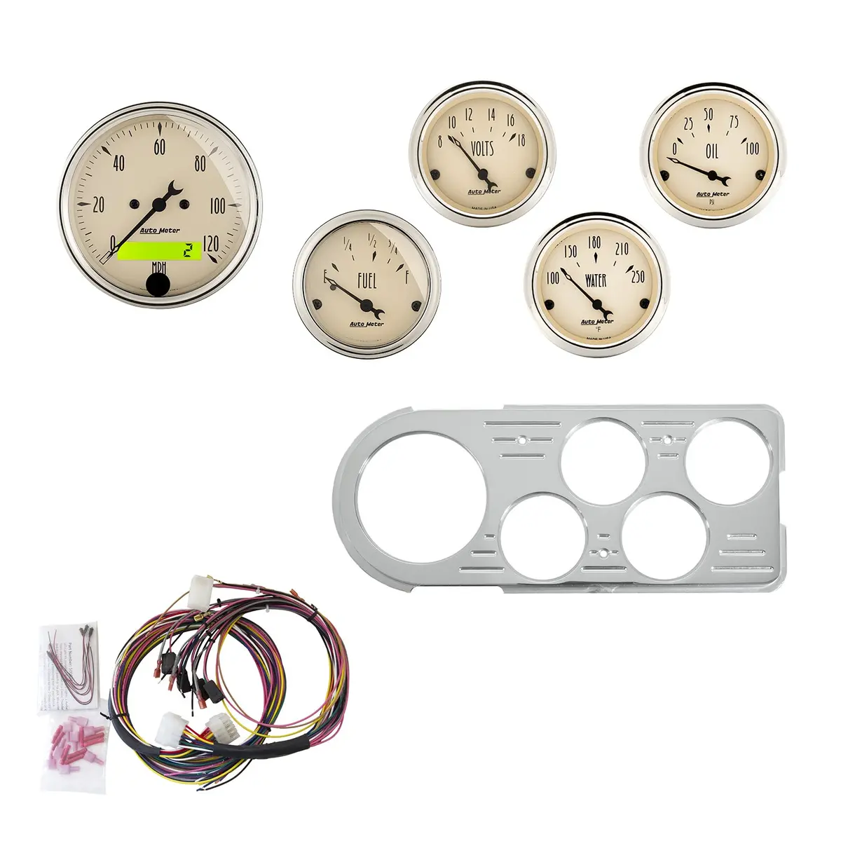 5 Gauge Direct-Fit Dash Kit Ford Truck 48-50 Antique Beige 1