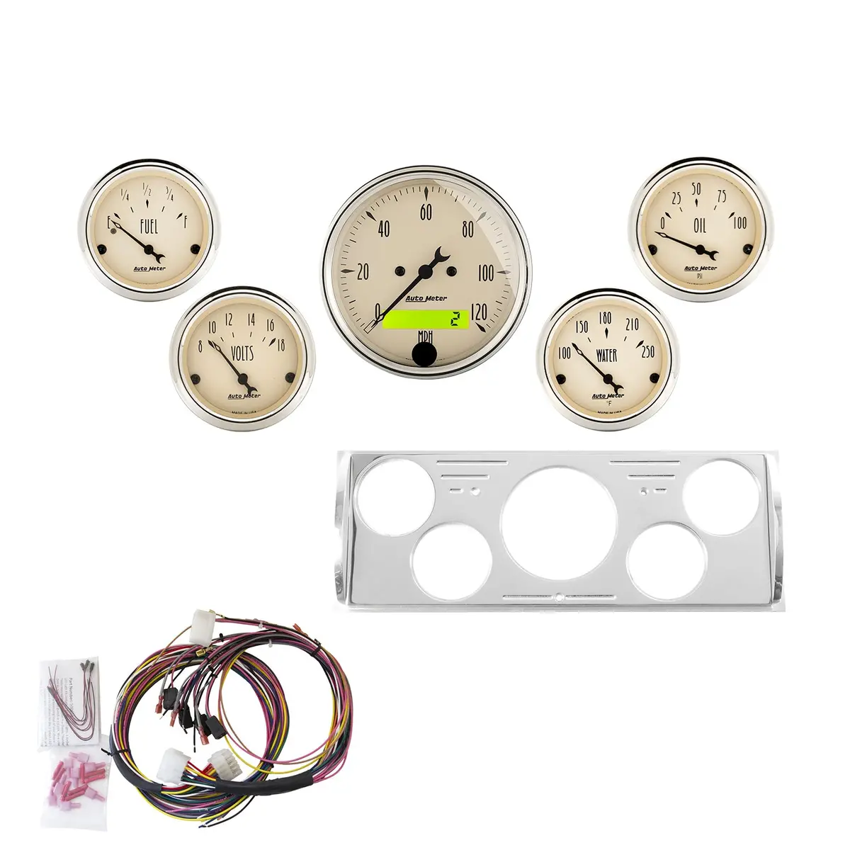 5 Gauge Direct-Fit Dash Kit Chevy Truck 40-46 Antique Beige 1