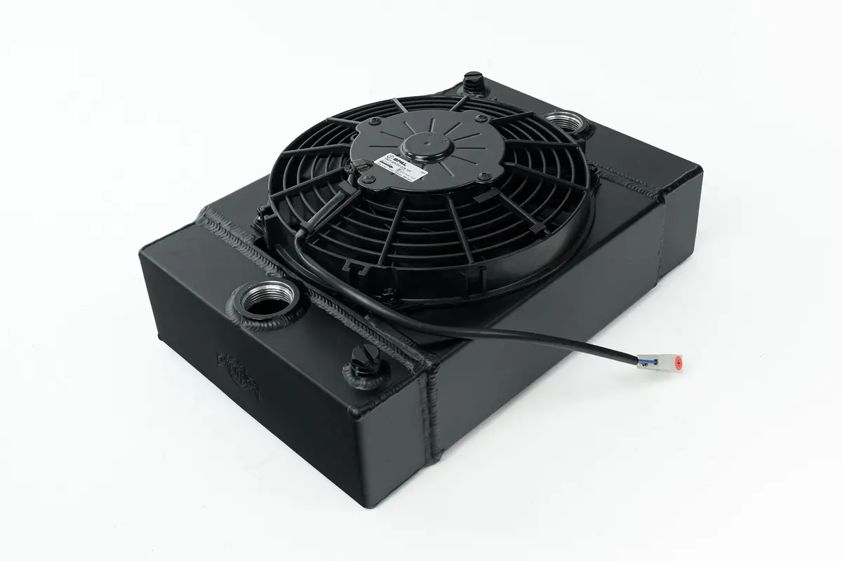 The King Cooler - Ultimate Drag Race Radiator W/ Spal Fan & Mounting Kit - Black 1