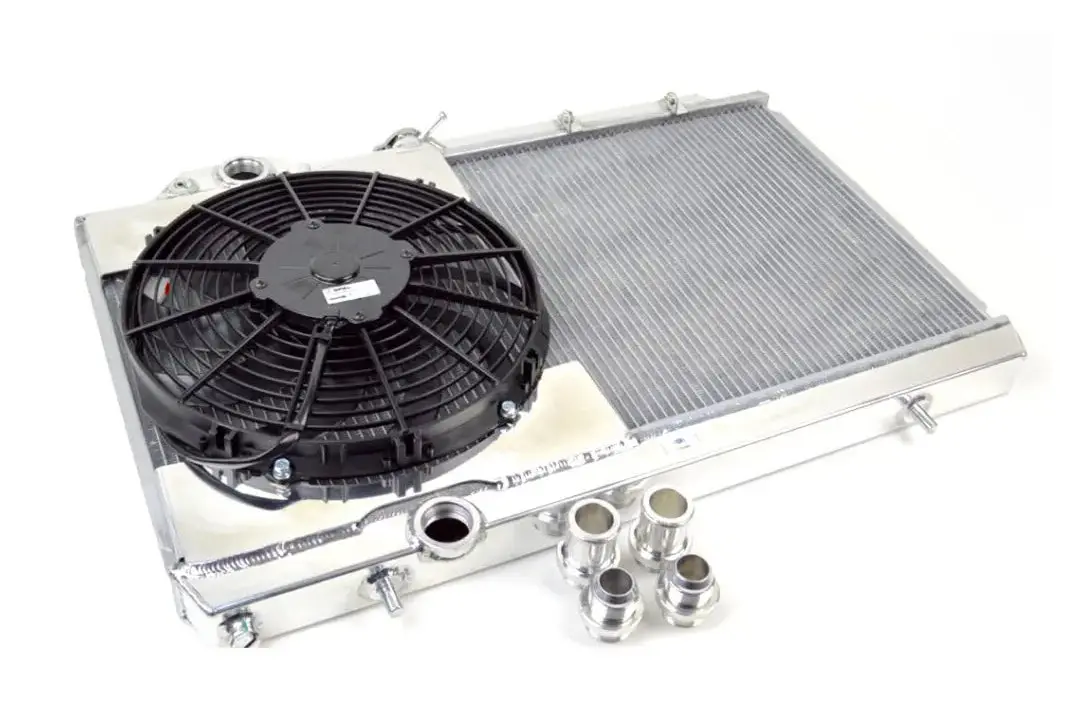 Mitsubishi Evo 7/8/9 Full Size Slim All-Aluminum Radiator W/ 12In Spal Fan 1