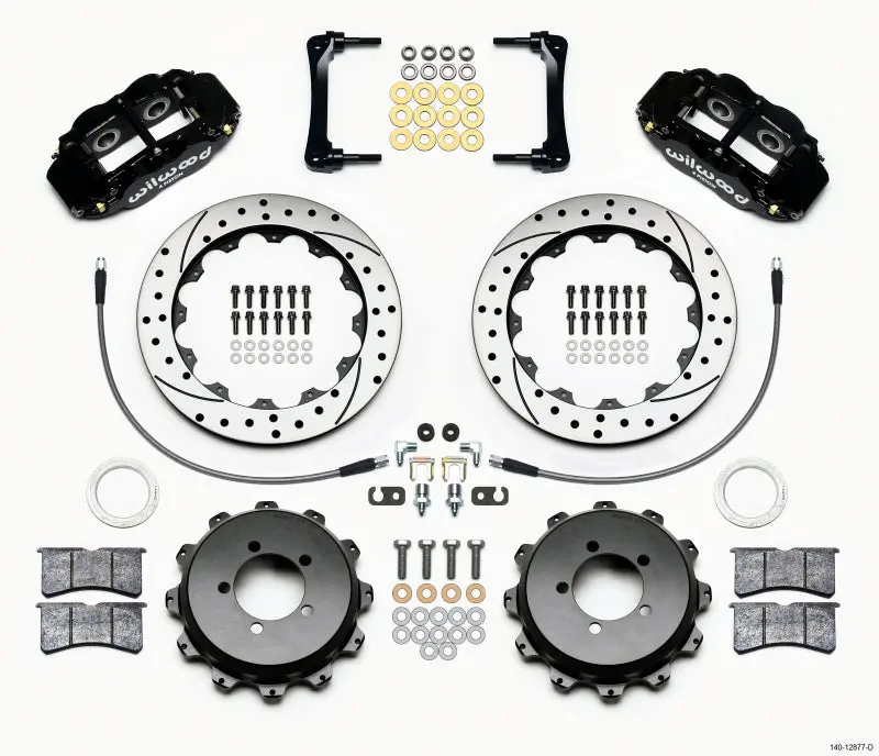 Wilwood Narrow Superlite 4R Rear Kit 12.88In Drilled 2008-2012 Subaru Wrx W/Lines 1