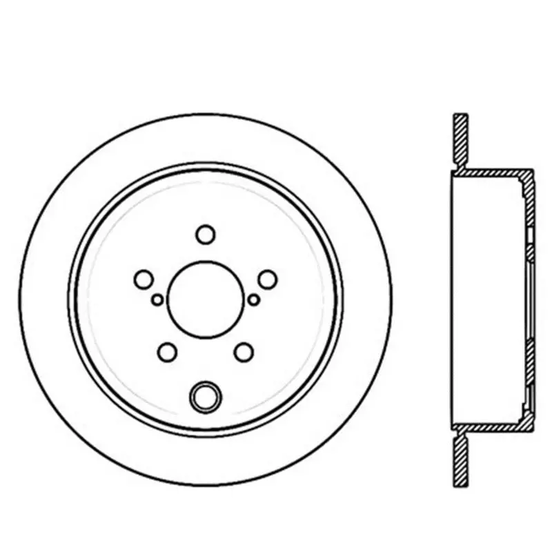 Stoptech Power Slot 08-10 Wrx Rear Right Slotted Rotor 1