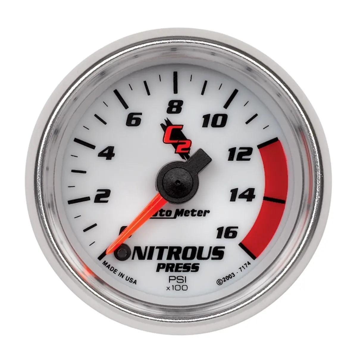 2-1/16 In. Nitrous Pressure 0-1600 Psi C2 1