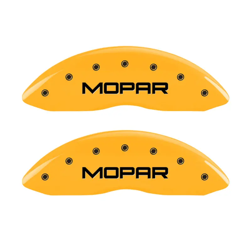 Mgp Engraved Caliper Covers – Front & Rear Set For 2007 Dodge Charger (Yellow/Black) 1