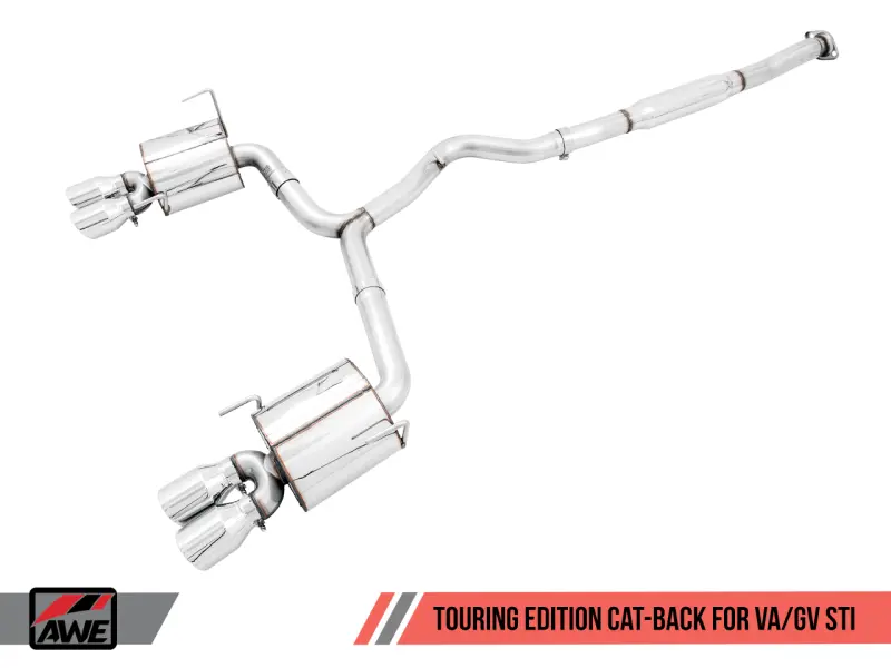Awe Tuning Subaru Sti Va / Wrx Gv / Sti Gv Sedan Touring Edition Exhaust - Diamond Black Tip (102Mm) 1