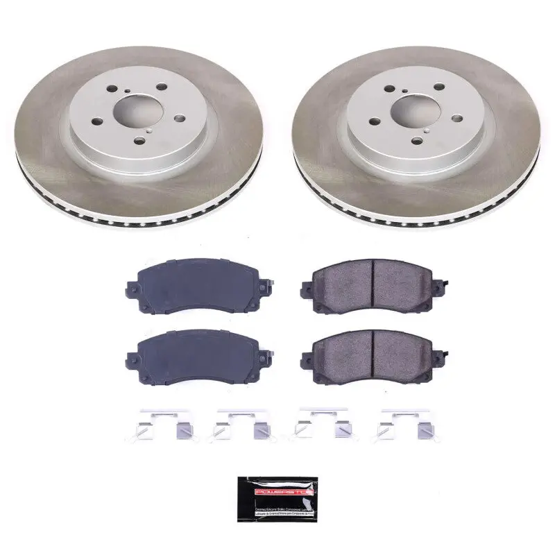Power Stop 17-22 Subaru Impreza Front Semi-Coated Rotor Kit 1