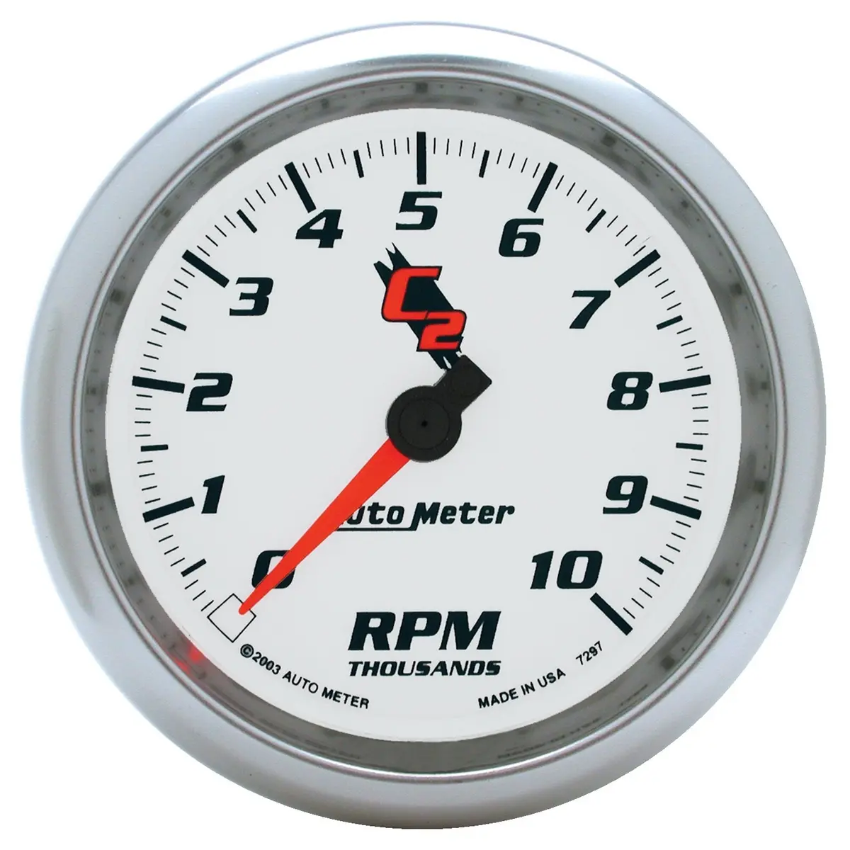 3-3/8 In. In-Dash Tachometer 0-10000 Rpm C2 1