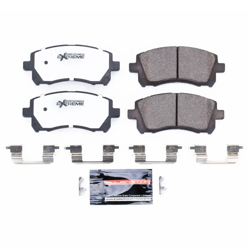 Power Stop 98-02 Subaru Forester Front Z26 Extreme Street Brake Pads W/Hardware 1