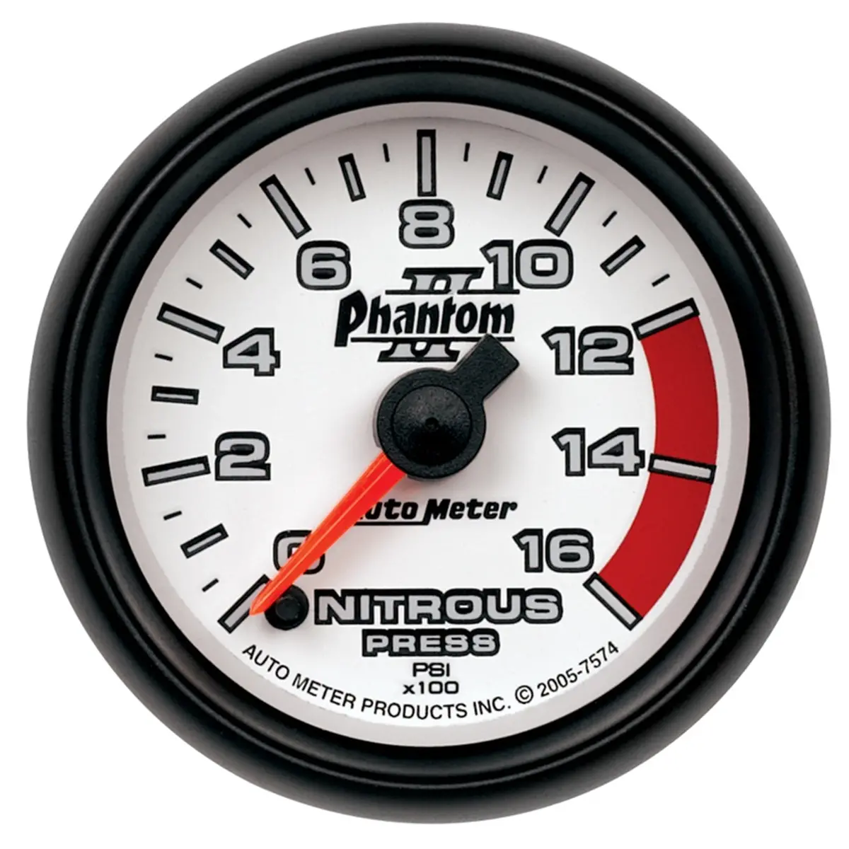 2-1/16 In. Nitrous Pressure 0-1600 Psi Phantom Ii 1