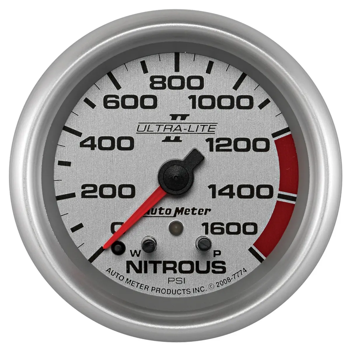 2-5/8 In. Nitrous Pressure 0-1600 Psi Ultra-Lite Ii 1