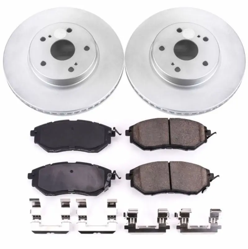 Power Stop 2015 Subaru Legacy Front Z17 Evolution Geomet Coated Brake Kit 1