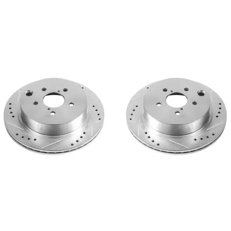 Power Stop 14-18 Subaru Forester Rear Evolution Drilled & Slotted Rotors - Pair 1