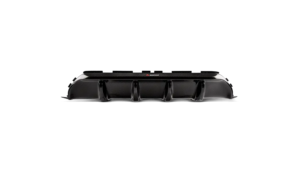 Akrapovič High-Gloss Carbon Fiber Rear Diffuser With Red/White Logo – Fits 2018+ Bmw M5 & M5 Competition (F90) 1