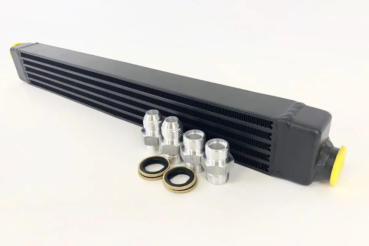 Bmw E30 Oil Cooler W/ Fittings For Oem Style And An-10 Male Connections 1