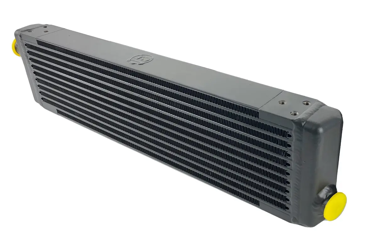 Universal Single-Pass Oil Cooler / Iroc Porsche / M22x1.5 / 24L X 5.75H X 2.16W 1