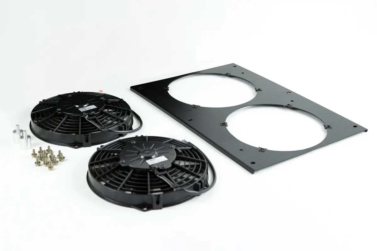 Porsche 944 / 924S All-Aluminum Fan Shroud W/ Dual 9-Inch Spal Fan 1