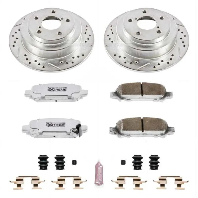 Power Stop 98-03 Subaru Forester Rear Z26 Street Warrior Brake Kit 1