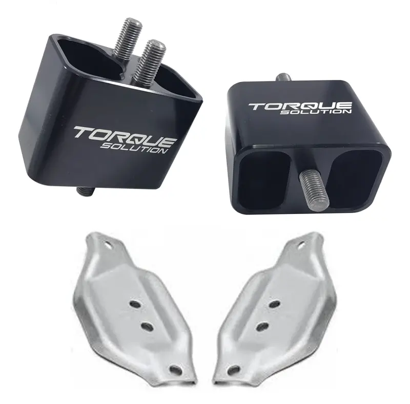 Torque Solution Solid Billet Engine Mounts W/ Mount Plates: 02-14 Subaru Wrx / 04-17 Sti 1