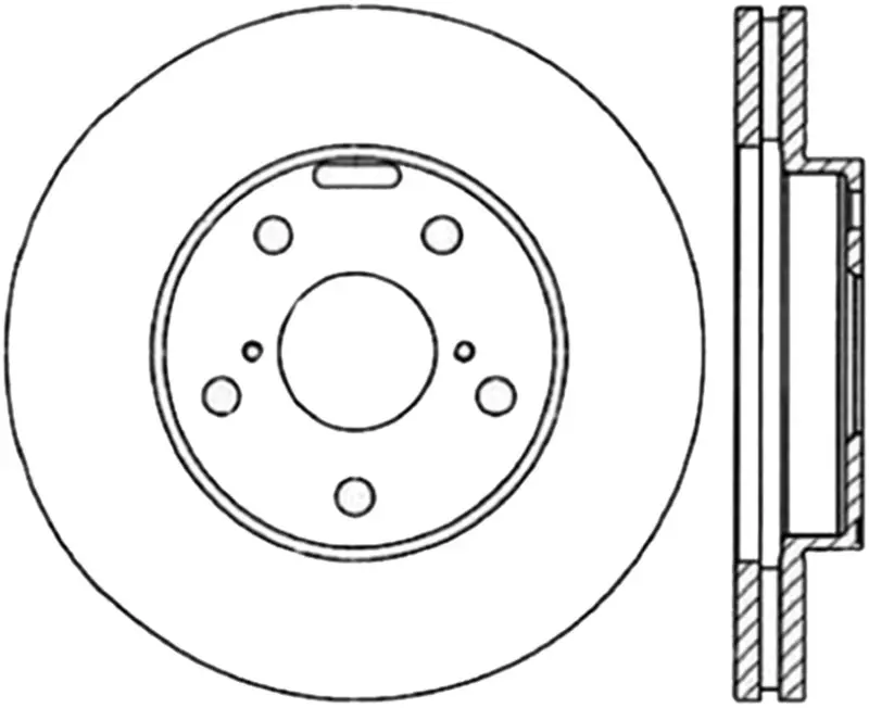 Stoptech 92-98 Lexus Sc 300 Sport Left Front Slotted Cryo Rotor 1