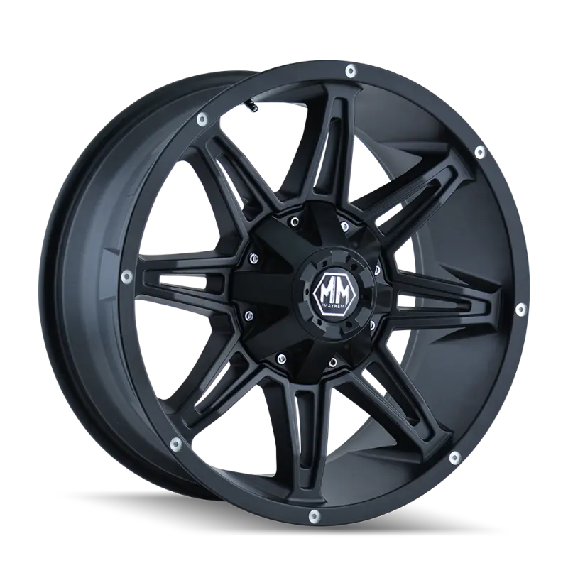 Mayhem 8090 Rampage 17X9 / 8X180 Bp / 18Mm Offset / 124.1Mm Hub Matte Black Wheel 1