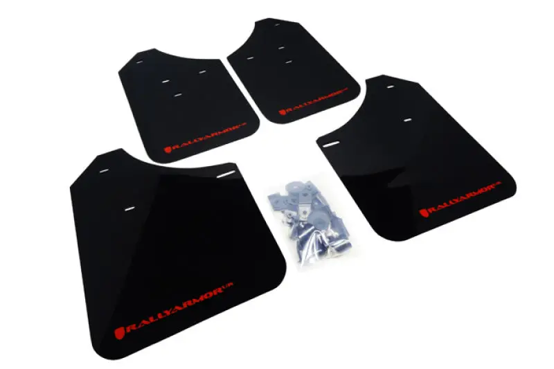 Rally Armor 02-07 Subaru Wrx/Sti/Rs/2.5I (Wagons Req. Mod.) Black Ur Mud Flap W/Red Logo 1